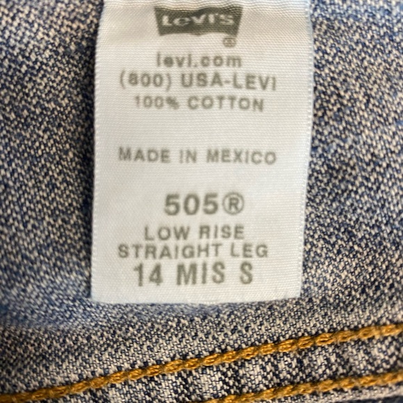 Levi’s 505 Low Rise Straight Leg Denim Jeans Women’s Size 14 - Picture 4 of 6